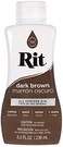 Craft County Rit Dye Liquid &ndash; Wide Selection of Colors &ndash; 8 Oz. (Dark Brown.