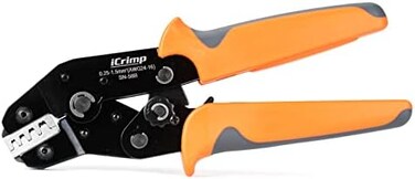 IWISS iCrimp SN-58B 0. 25-1. 5MM&sup2;, AWG24-16 Non-insulated Crimper for Dupont Jumper Wire EPS PCIE SATA PINS MOLEX JST Terminals.
