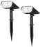 Linkind 12 LEDs Landscape Solar Spotlights, 2-in-1 Solar Powered Outdoor Garden Lights, 350LM, 6500K Daylight White, Dusk-to-Dawn IP67 Waterproof for Garden Yard Patio Driveway Porch, 2-Pack.