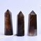 Runyangshi Smoky Quartz Natural Healing Crystal Wands Height 2"-2. 4", 6 Faceted Prism Wand Reiki Chakra Stone, Natural Quartz.