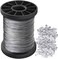 Cerpourt Picture Hanging Wire 1. 5mm Up to 150lbs,100Feet(30. 5MStainless Steel Wire Spool with 40Pcs Aluminum Crimping Loop Sleeve,Heavy Hanging Kit for Photo Frame Picture,Artwork,Mirror,String Ligh