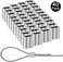 Cerpourt Picture Hanging Wire 1. 5mm Up to 150lbs,100Feet(30. 5MStainless Steel Wire Spool with 40Pcs Aluminum Crimping Loop Sleeve,Heavy Hanging Kit for Photo Frame Picture,Artwork,Mirror,String Ligh