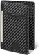 VULKIT Men's Slim Leather RFID Blocking Credit Card Holder Wallets Minimalist 10 Slots for Bank Cards or Banknotes.