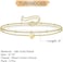 Turandoss Dainty Heart Initial Bracelets for Women, 14K Gold Filled Handmade Personalized Letter Layered Heart Initial Bracelets for Women Girls Jewelry Gifts.
