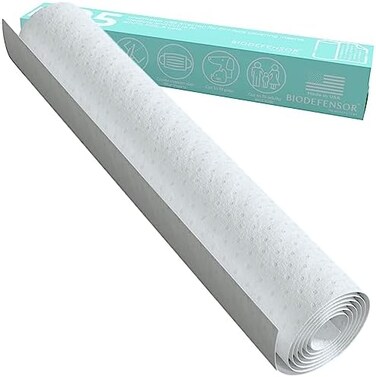 BIODEFENSOR MERV 16 Filter Material Roll - Made in USA - DIY Cut to Fit Face Mask Filter Inserts - Breathable Non-woven Polyester Polycarbonate - 95 Percent Efficiency.