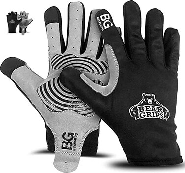 Bear Grips Workout Gloves for MenBlack Workout Gloves WomenCompression Weight Lifting Gloves for Women l Gym Gloves for Men, Exercise Gloves for Men, Training Gloves.