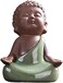Kingzhuo Ceramic Tiny Cute Baby Buddha Statue Monk Figurine Cute Buddha Babies Baby Buddha Monk Home Decoration Zen Decor Peaceful Rulai Figurine (C.
