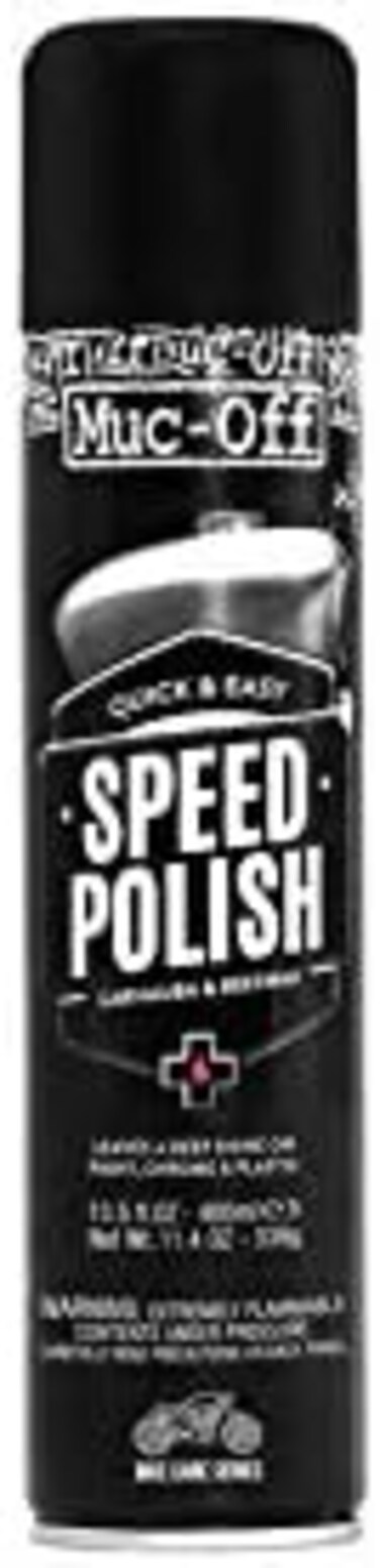 Muc-Off Motorcycle Speed Polish, 13. 5 fl oz - Motorcycle Polish Spray, Two in One Wax and Polish - Post-Wash Protection Spray for On and Off-Road Bikes.