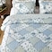 VIVILINEN Blue Patchwork Quilt Set Full Queen Size Reversible Quilted Bedspread Coverlet Set 3-Piece Floral Lightweight Comforter Stitched Bedding Set Bed Sheet Set Cover Blanket with 2 Pillow Shams.