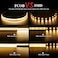 BTF-LIGHTING FCOB COB LED Strip Flexible High Density Uniform Light 9W/m 16. 4FT DC12V Warm White 3000K CRI 908mm Width Dimmable LED Ribbon for Indoor Decoration(No Adapter or Controller.