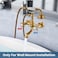 Airuida Antique Brass Wall Mount Bathtub Faucet With Handheld Shower Sprayer Double Cross Handles Hot and Cold Water Mixer Tap Shower Vintage Style.