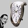 Lafocuse Forever Salvador Dali Melting Clock, Molle Dali Creative Decorative Watch Surrealism, Silent Quartz Clock with Arabic Numerals, Desk Clocks, Shelf Table, Brown.