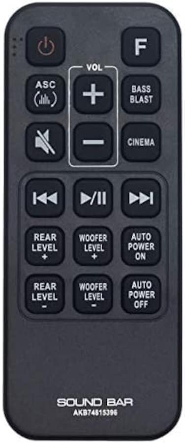 AIDITIYMI AKB74815396 Replace Soundbar Remote Control fit for LG Sound Bar Speaker SJ4R DJ4YS DJ4Y-S SH3B SH4Y SJ3 SJ4 SJ4Y SJ4Y-S SK4D SPH3B-W SPJ4-S.