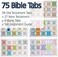 Mr. Pen- Bible Tabs, 75 Tabs, Laminated, Bible Journaling Supplies, Bible Tabs Old and New Testament, Bible Tabs for Women, Bible Tabs for Journaling Bible, Bible Book Tabs &hellip;.