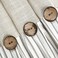 DOSLY ID&Eacute;ES Farmhouse Shower Curtain,Beige and Gray Stripe,Button Curtain,Linen and Cotton Woven Fabric,Rustic Charm Country Chic Style,72x72 in.