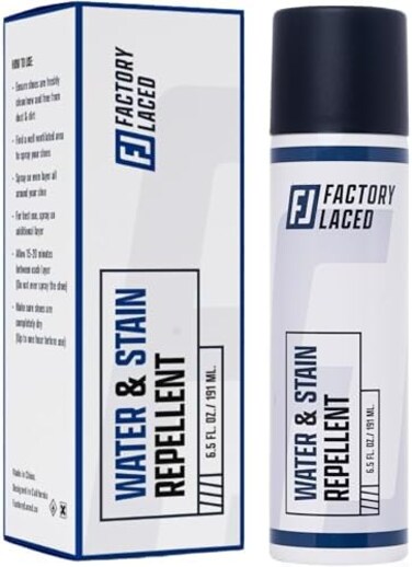 FACTORY LACED Deadstock Los Angeles WaterStain Repellent for Shoes 6. 5oz Spray - Waterproof Spray to Protect: White Sneakers, Suede, Leather, Mesh, Canvas and More.