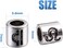 BronaGrand 60pcs Antique Silver Zodiac Spacer Beads Alloy 12 Constellations Tube Beads with Large Hole for Necklace Bracelet,4mm Hole, Silver.
