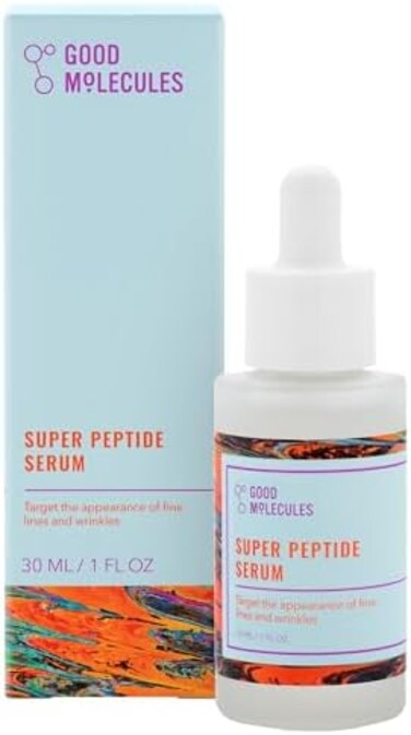 Good Molecules Super Peptide Serumc 1 Fl. Oz. Formulated With Peptides And Copper Tripeptides. Helps To Hydrate, Brighten, And Smooth For A Healthy, Youthful-Looking Glow. VeganCruelty Free.
