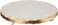 Mud Pie Marble Trivet, 1 1/4" x 8 1/2" dia, Gold.