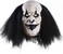 Jiu Ya Da Dui Adults Creepy Clown Face Mask Scary Joker Masks for Halloween（Black.
