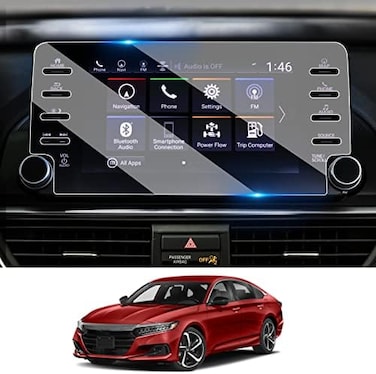 Moonlinks Compatible with Honda Accord 2018 2019 2020 2021 2022 Tempered Glass Screen Protector,High Definition 9H Hardness Tempered Glass 8-inch Screen Protector (Not fit for 7-Inch 7 Holes.