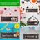 Bikoney Picture Frames Collage Photo Hanging Display Picture Board Wood Rustic Frames for Wall Decor with Blackboard and 30 Clips Carbonized Black.