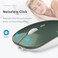 Uciefy Q5 Slim Rechargeable Wireless Mouse, 2. 4G Portable Optical Silent Ultra Thin Wireless Computer Mouse with USB Receiver and Type C Adapter, Compatible with PC, Laptop, Desktop (Blackish Green.