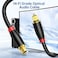 Syncwire Digital Optical Audio Cable Toslink Cable - 1M [24K Gold-Plated, Ultra-Durable] Fiber Optic Male to Male Cord for Home Theater, Sound Bar, TV, PS4, Xbox, PlaystationMore - Black.