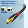 Syncwire Digital Optical Audio Cable Toslink Cable - 1M [24K Gold-Plated, Ultra-Durable] Fiber Optic Male to Male Cord for Home Theater, Sound Bar, TV, PS4, Xbox, PlaystationMore - Black.