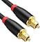 Syncwire Digital Optical Audio Cable Toslink Cable - 1M [24K Gold-Plated, Ultra-Durable] Fiber Optic Male to Male Cord for Home Theater, Sound Bar, TV, PS4, Xbox, PlaystationMore - Black.