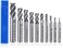 ASNOMY 10pcs Milling Bits 4-flute End Mill Bits, HSS CNC Cylindrical Shank Bits Cutter Tool Set for Wood Aluminum Titanium Steel, 2/3/4/5/6/7/8/9/10/12mm.