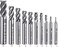 ASNOMY 10pcs Milling Bits 4-flute End Mill Bits, HSS CNC Cylindrical Shank Bits Cutter Tool Set for Wood Aluminum Titanium Steel, 2/3/4/5/6/7/8/9/10/12mm.