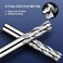 ASNOMY 10pcs Milling Bits 4-flute End Mill Bits, HSS CNC Cylindrical Shank Bits Cutter Tool Set for Wood Aluminum Titanium Steel, 2/3/4/5/6/7/8/9/10/12mm.