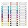 Mayhoop 14G 36Pcs Stainless Steel Nipple Rings Tongue Rings Straight Barbell Bars Piercing 14mm 16mm 18mm in Length For Women Men.