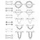 SCERRING 14G Nipple Rings Stainless Steel Nipplerings CZ Heart Tongue Shield Barbell Rings Retainer Body Piercing Jewelry for Women 9/16Inch 11 Pairs.