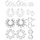 SCERRING Fake Ring Stainless Steel Non-Piercing Rings Clip On Nipplerings Faux Body Piercing Jewelry for Women Men 11 Pairs.