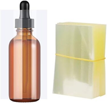 Morepack Shrink Bands for 50ml Bottles,200Pcs 65x98mm Clear Perforated Shrink Wrap Bottle,Jars.