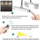 إضاءة LED لاسلكية لإطارات الصور من LUXXWAY، إضاءة عرض فنية قابلة لإعادة الشحن، مشبك لتثبيت الصور، إضاءة فوق اللوحات، مصباح فني بعنق مرن، 28 مصباح LED، 3 أوضاع إضاءة، 200 لومن - فضي.