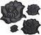 WILLBOND Black Rose Fabric Patches Rose Flower Repair Patches 4 Size Sew on or Iron on Applique Patches for Jacket Jeans Clothes Hats Shoes Bags (8 Pieces.