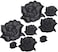 WILLBOND Black Rose Fabric Patches Rose Flower Repair Patches 4 Size Sew on or Iron on Applique Patches for Jacket Jeans Clothes Hats Shoes Bags (8 Pieces.