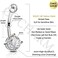 COCHARM 14K Gold Belly Button Rings for Women Nickel Free 14K Solid Gold Belly Rings Round CZ Real Gold Belly Navel Piercing Jewelry, White Gold, cubic-zirconia.
