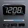 Sharp Alarm Clock Jumbo Easy to Read Display &ndash; 3 Step Dimmer Control &ndash; Dual Alarms, Battery Back-up, Black with White LED.