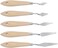 AebDerp 5pcs Big Palette Knives for Oil, Canvas, Acrylic Painting Tool Set - Stainless Steel Blades, Wooden Handles.