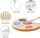 AebDerp 5pcs Big Palette Knives for Oil, Canvas, Acrylic Painting Tool Set - Stainless Steel Blades, Wooden Handles.