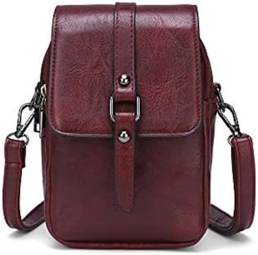 myfriday Women Vintage Crossbody Phone Bag, Small Messenger Shoulder Bag Cash Handbag Wallet Purse.