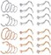 Mayhoop 20g Stainless Steel Nose Rings Hoop L Shape Nose Studs Nose Screw Bone Silver Rose Gold Black Rainbow Pack for Women Men 28Pcs.