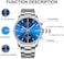 GOLDEN HOUR Fashion Business Mens Watches with Stainless Steel Waterproof Chronograph Quartz Watch for Men, Auto Date.