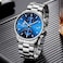 GOLDEN HOUR Fashion Business Mens Watches with Stainless Steel Waterproof Chronograph Quartz Watch for Men, Auto Date.