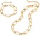LANE WOODS Gold Chain Necklace and Bracelet for Women Ladies Dainty and Chunky Chain Link Paperclip Jewelry Set.