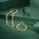 LANE WOODS Gold Chain Necklace and Bracelet for Women Ladies Dainty and Chunky Chain Link Paperclip Jewelry Set.